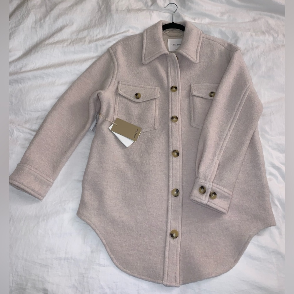 Aritzia Ganna Shirt Jacket Heather Bone